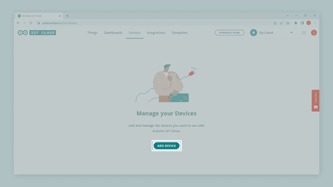 Arduino Cloud Devices page